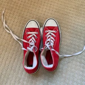 Red high top converse